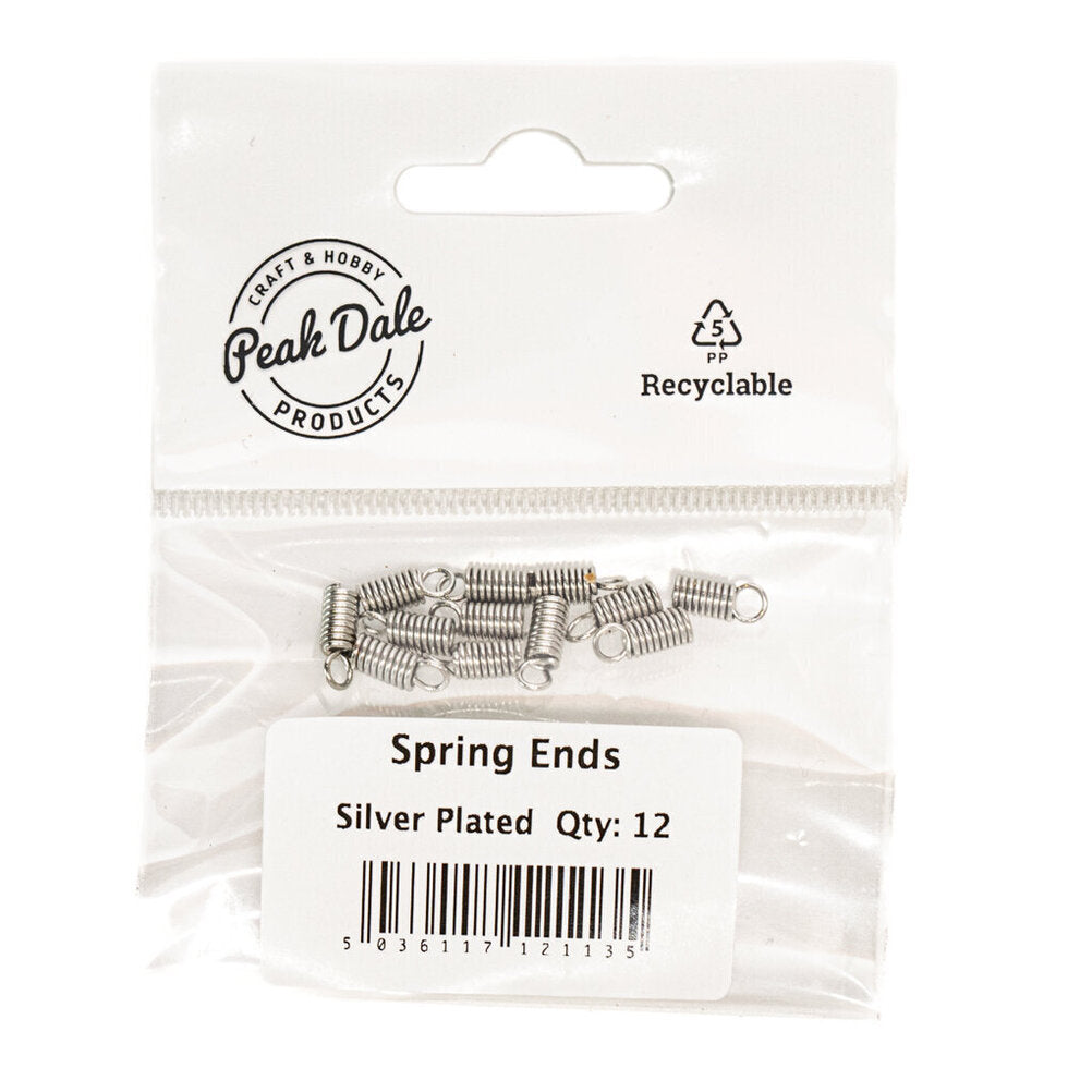Spring Ends White Tin Plated Pack of 12
