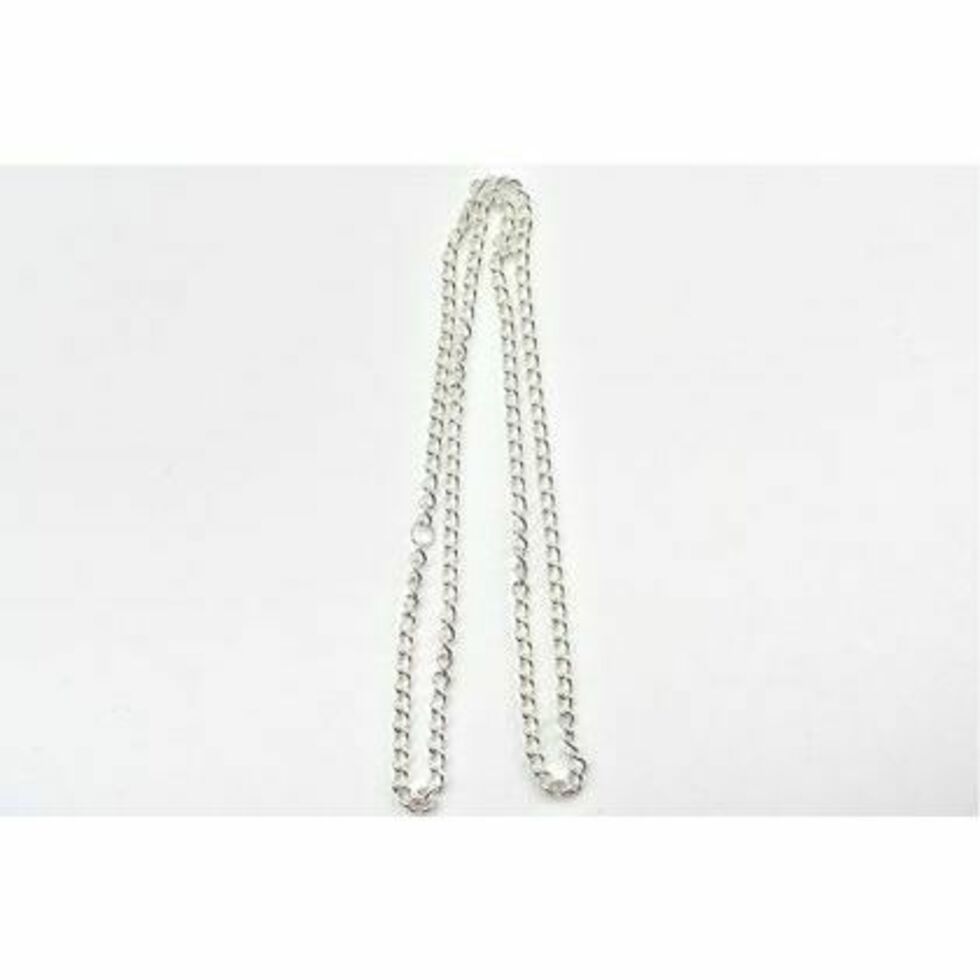 Steel Chain Silver Plated Approx 7mm Mt