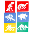 Stencils Dinosaur, 1 each of 6 designs