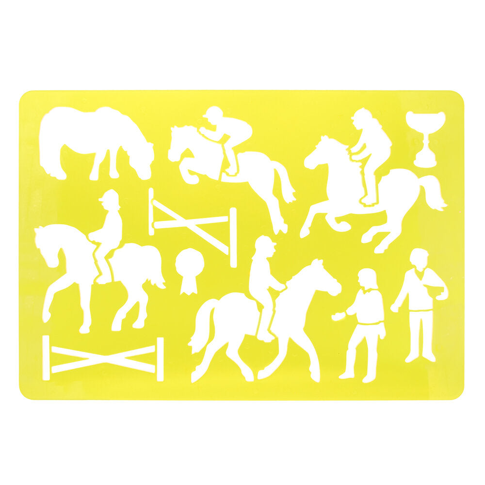 Stencils Girl's Activities Horse/Sport Set of 2