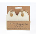 Luggage Tags Cream 7.5 x 4.5 Pack of 10
