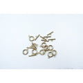 T Bar Fastener Gilt Plated Pack of 10