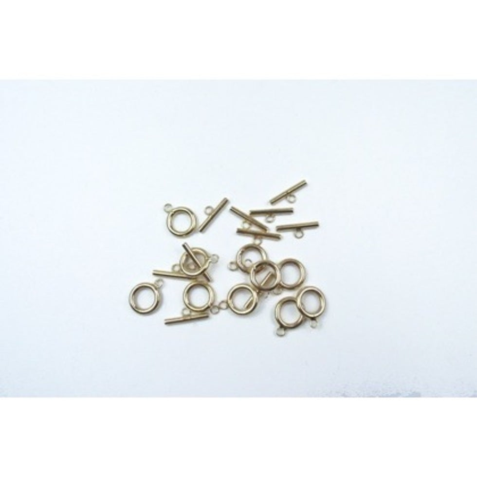 T Bar Fastener Gilt Plated Pack of 10