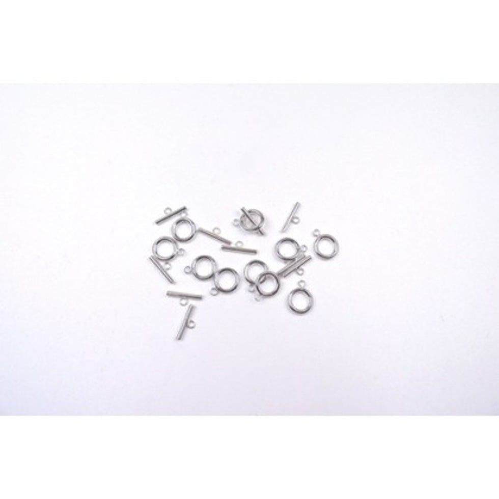 T Bar Fastener Silver Plated Pack of 10