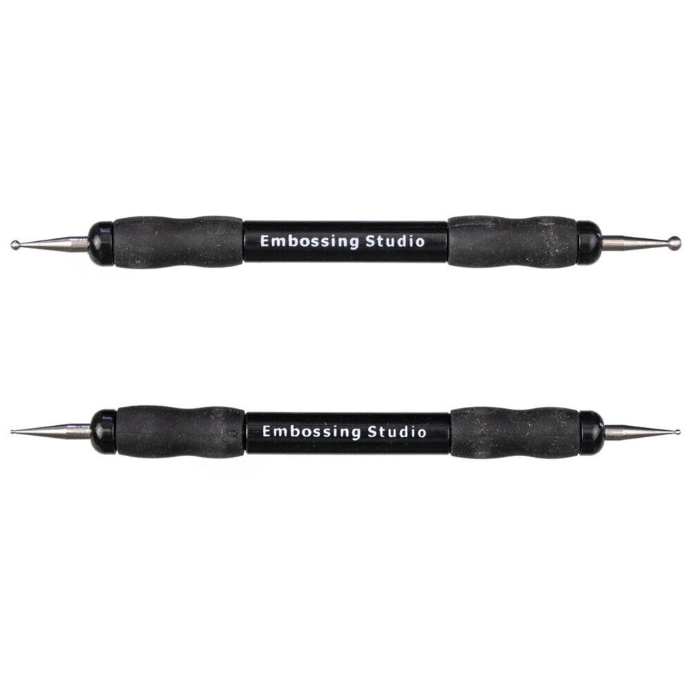 Embossing Tools Metal Handle Soft Grip Set of 2
