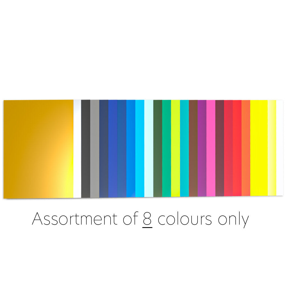 Vinyl Sheet Pack Permanent Adhesive Assorted Pack of 8