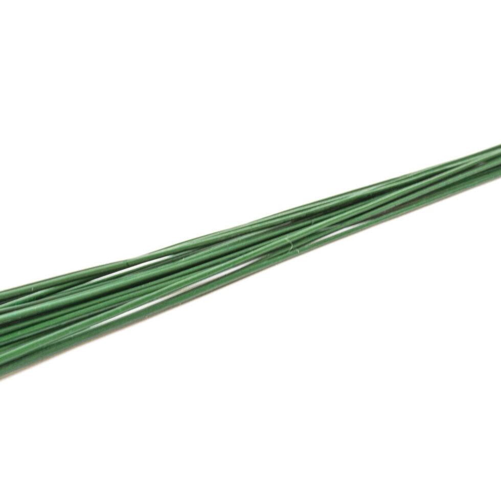 Green Stem Wire 0.9mm x 14" - Bundle of 25