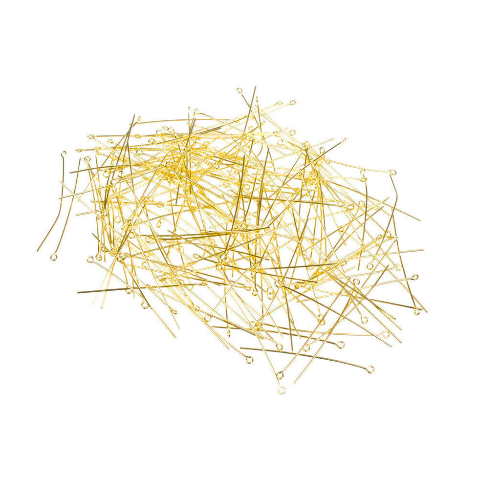 Eye Pins 50mm Gilt Plated Pack of 144